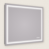 Miroir de salle de bain à LED avec double éclairage avant et arrière 3 couleurs