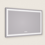 Miroir de salle de bain à LED avec double éclairage avant et arrière 3 couleurs
