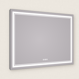 Miroir de salle de bain à LED avec double éclairage avant et arrière 3 couleurs