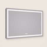 Miroir de salle de bain à LED avec double éclairage avant et arrière 3 couleurs