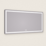 Miroir de salle de bain à LED avec double éclairage avant et arrière 3 couleurs