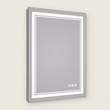 Miroir de salle de bain à LED avec double éclairage avant et arrière 3 couleurs