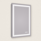 Miroir de salle de bain à LED avec double éclairage avant et arrière 3 couleurs
