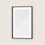 Rechteckiger Wand-LED-Badezimmerspiegel mit Front- und Hintergrundbeleuchtung