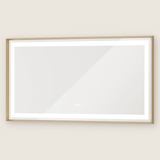 Rechteckiger Wand-LED-Badezimmerspiegel mit Front- und Hintergrundbeleuchtung