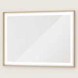 Rechteckiger Wand-LED-Badezimmerspiegel mit Front- und Hintergrundbeleuchtung
