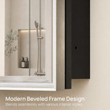 Keonjinn Rectangle Framed Bathroom Mirror Cabinet