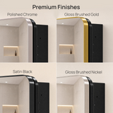 Keonjinn Rounded Rectangle Framed Bathroom Mirror Cabinet