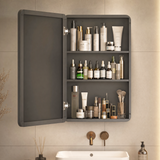 Keonjinn Rounded Rectangle Framed Bathroom Mirror Cabinet