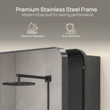 Keonjinn Rounded Rectangle Framed Bathroom Mirror Cabinet