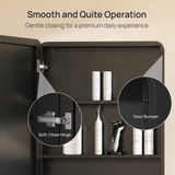 Keonjinn Rounded Rectangle Framed Bathroom Mirror Cabinet