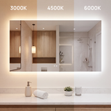 KeonJinn ETL-zertifizierter 3-Farben-hintergrundbeleuchteter LED-Badezimmerspiegel