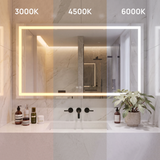 Keonjinn Frontlit & Backlit LED Bathroom Mirror