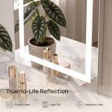 Keonjinn Frontlit & Backlit LED Bathroom Mirror