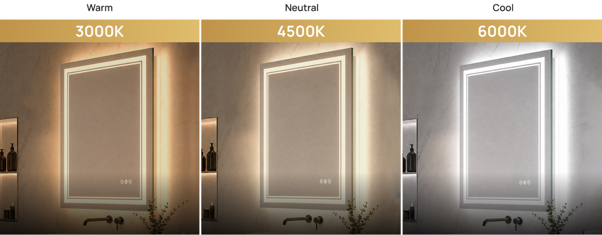 Keonjinn Frontlit & Backlit LED Bathroom Mirror - Lighting that adapts to every moment