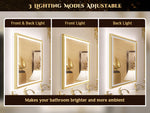 frontlit & backlit LED lighted mirror