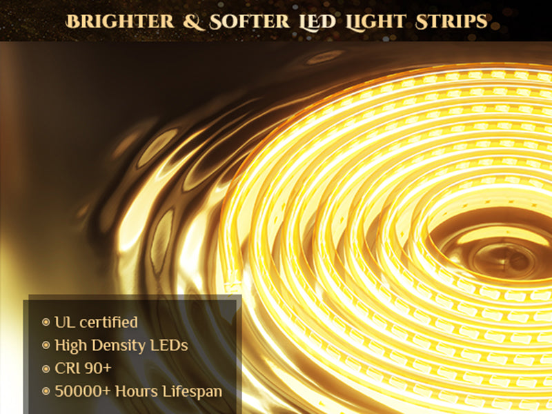 UL certificated LED strip CRI 90+ 50000 hours lifespan