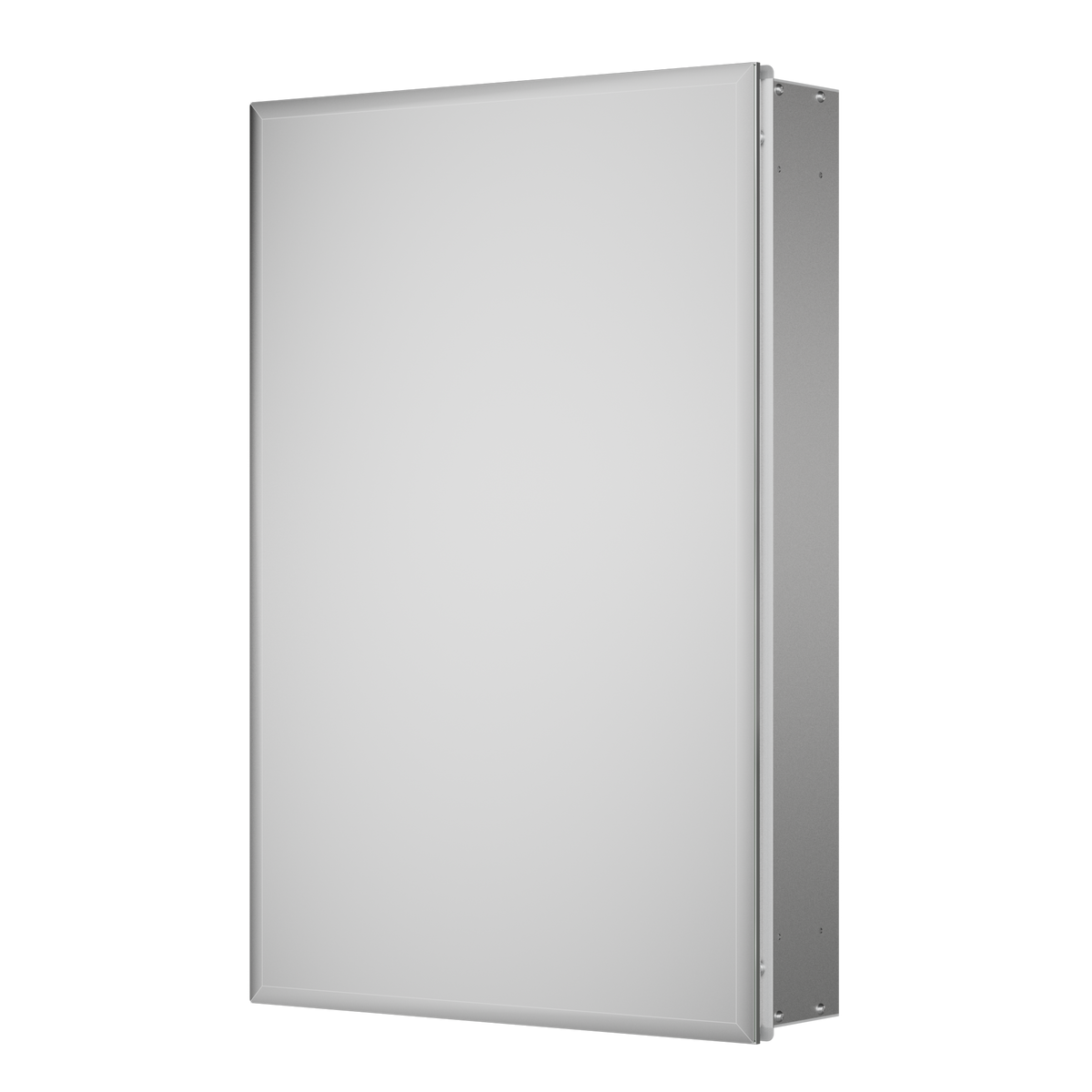 Frameless Surface/Recessed Aluminum Mirrored Rectangle Medicine Cabinet With Adjustable Shelves