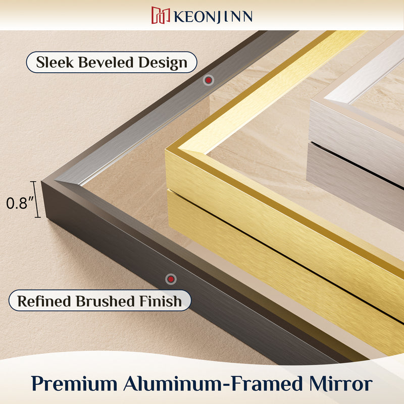 Keonjinn Bathroom Mirrors Rectangle Framed Wall Mirror