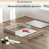 Keonjinn Medizinschrank, Montage erforderlich, Badezimmer-Medizinschrank mit Spiegel, leicht, frei verstellbare Einlegeböden, Wandmontage oder Unterputz, gehärtetes Glas