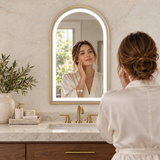 Keonjinn Arched Framed LED Bathroom Mirror