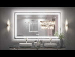 3-Color Frontlit and Backlit Double Lights LED Bathroom Mirror