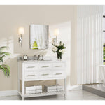 MC017Frameless Surface/Recessed Aluminum Mirrored Rectangle Medicine Cabinet With Adjustable Shelves