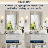 Frameless Surface/Recessed Aluminum Mirrored Rectangle Medicine Cabinet With Adjustable Shelves