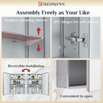 MC017Frameless Surface/Recessed Aluminum Mirrored Rectangle Medicine Cabinet With Adjustable Shelves