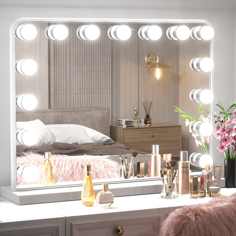 Hollywood Makeup Mirror with dimmable LED bulbs