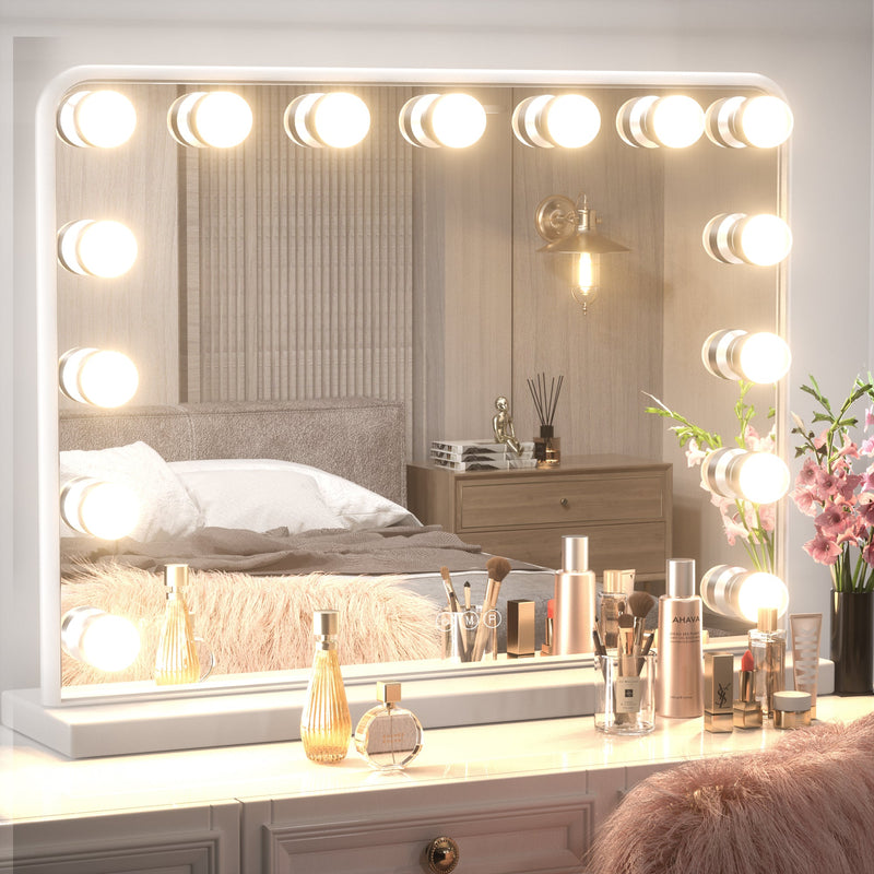 Large Vanity Mirror with Lights and Bluetooth Speaker Hollywood