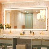 Keonjinn 72 x 36 Inch LED Bathroom Mirror with Lights, LED Vanity Mirror, Adjustable 3000K/4500K/6000K Lights, Wall Mounted Dimmable Anti-Fog Oversized Lighted Bathroom Mirrors (Horizontal/Vertical)
