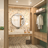 KeonJinn ETL Certificated Frontlit Metal Frame Round Bathroom Mirror