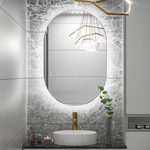 24x36 Backlit Pill Shape LED Bathroom Mirror Horizontal/Vertical