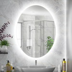 Keonjinn LED Oval Mirror 24 x 32 Inch Backlit Bathroom Mirror Dimmable Lighted Vanity Mirror Anti-Fog Wall Mounted Makeup Mirror with Lights