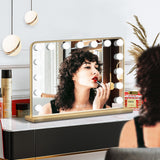 KeonJinn ON SALE Hollywood Lighted Makeup Mirror 3 Color Dimmable LED Bulbs