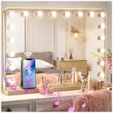 KeonJinn Hollywood Lighted Makeup Mirror 3 Color Dimmable LED Bulbs