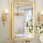Luxury crystal LED lighted mirror with frame 24x36 inch 61x91cm