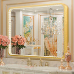 Luxury crystal LED lighted mirror with frame 40x30 inch 101x76cm