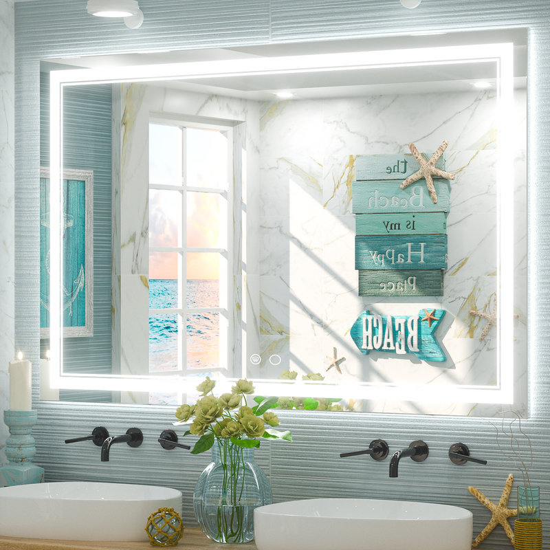 KeonJinn ETL Certificated 3-Color Frontlit LED Bathroom Mirror