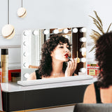 KeonJinn ON SALE Hollywood Lighted Makeup Mirror 3 Color Dimmable LED Bulbs