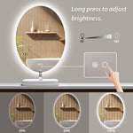 Backlit Bathroom Mirror Dimmable Lighted Vanity Mirror Anti-Fog Wall Mounted Makeup Mirror with Lights