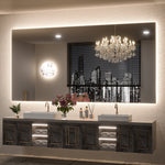 72 x 36 Inch LED Bathroom Mirror with Lights, Backlit Mirror 3 Colors Warm/Natural/White Lights High Lumens 10218LM