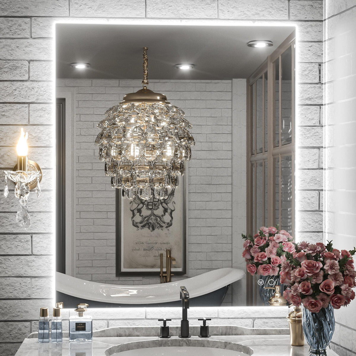 keonjinn backlit bathroom mirror