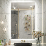 4024 inch backlit LED lighted bathroom mirror wall mounted deco mirror 6000K anti fog