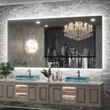 keonjinn backlit bathroom mirror anti fog dimmable brightness