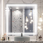 LED Mirror Bathroom Mirror with Lights, Anti-Fog LED Vanity Mirror ...