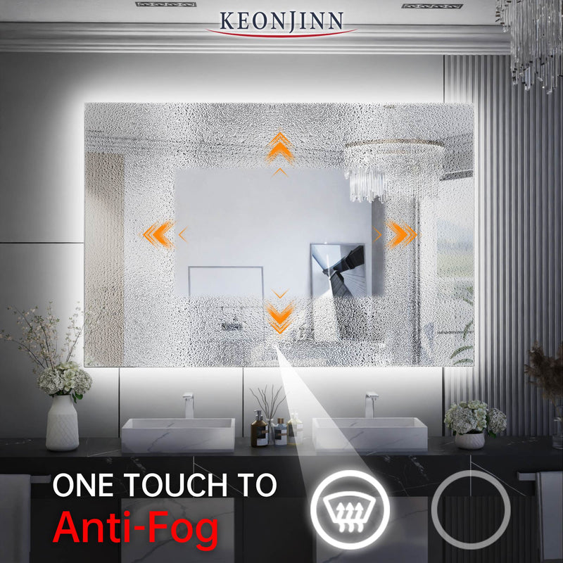 keonjinn backlit bathroom mirror