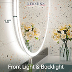 KeonJinn ETL Certificated Frontlit Round LED Bathroom Mirror