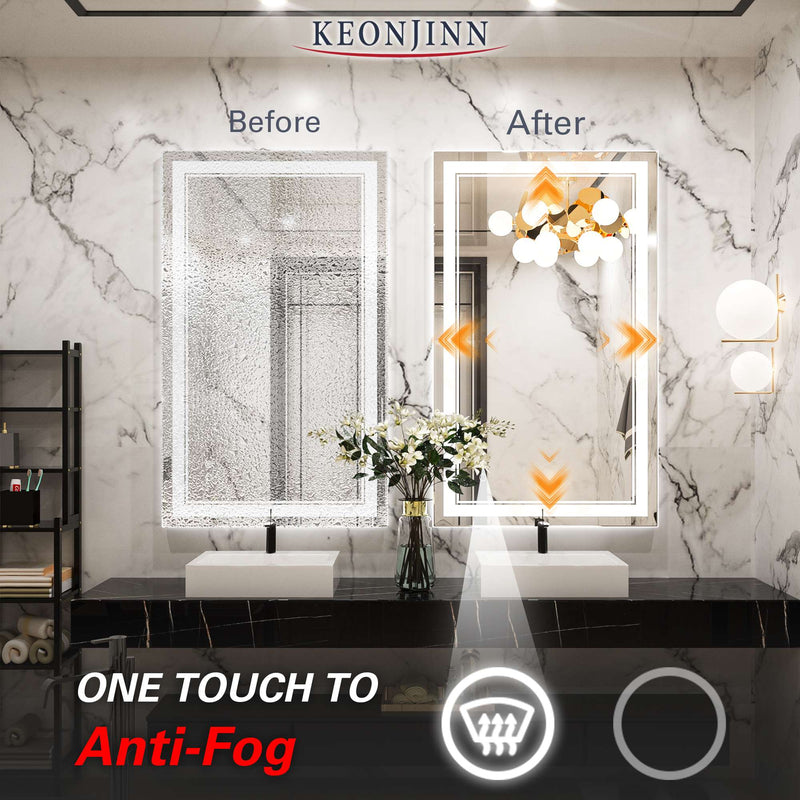 keonjinn led mirror anti fog function auto off after one hour